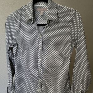 Banana Republic Pattern Button Down Size 4 Petite